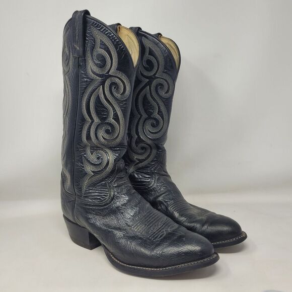 Tony Lama Other - Tony Lama Boots Mens 8.5D Black Leather Western Cowboy Rodeo Embroidered 8410